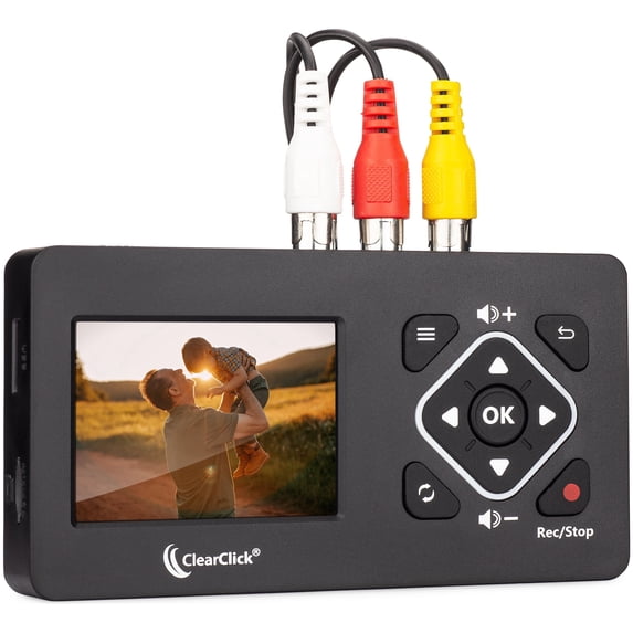 ClearClick Video to Digital Converter 2.0 (Second Generation) Mini Edition - Record Video from VCR's, VHS Tapes, RCA, AV, Hi8, Camcorder, DVD, Gaming Systems