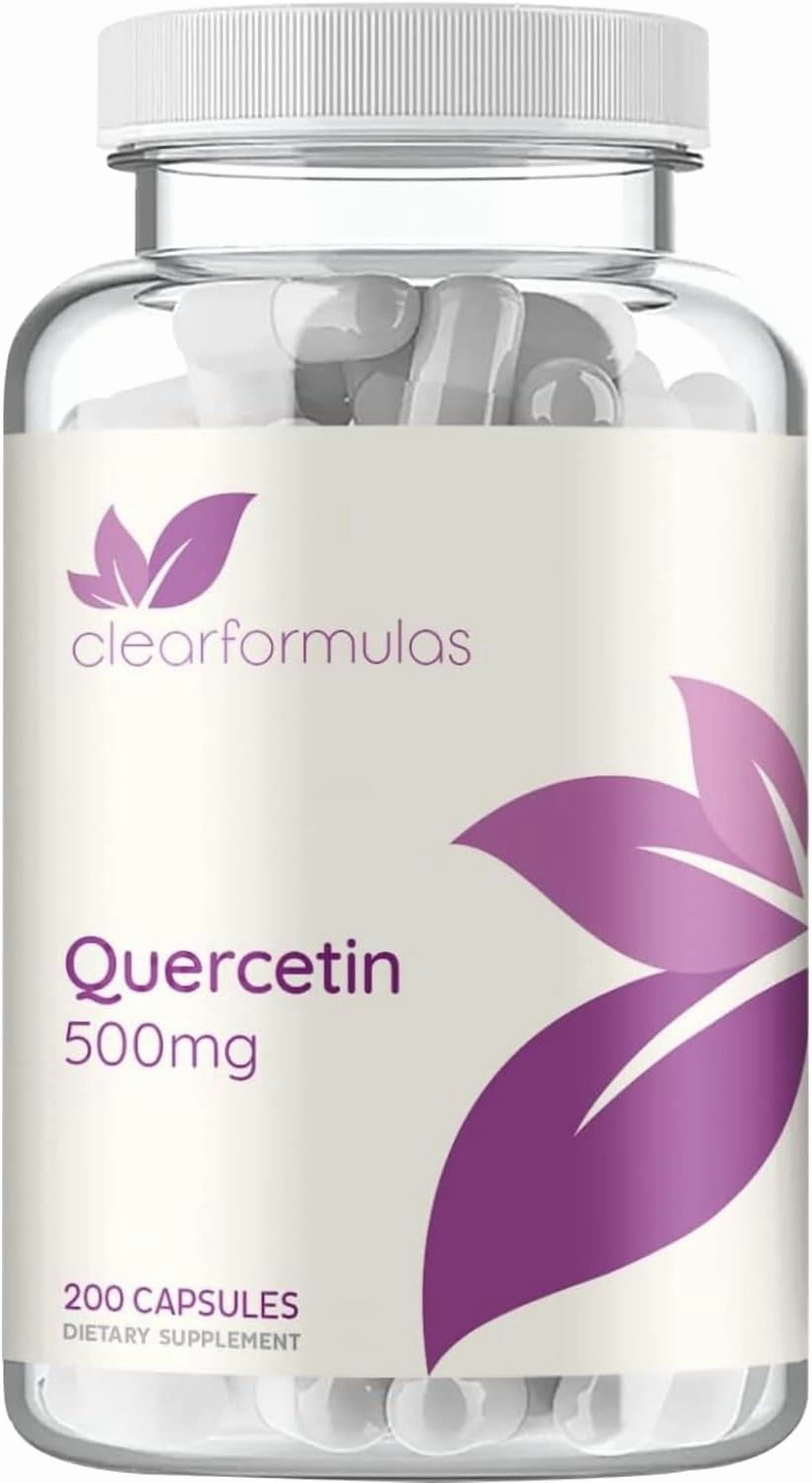 Clear Formulas Quercetin Heart & Immune Support Supplement Capsule, Unflavored, 500 mg, 200 Count