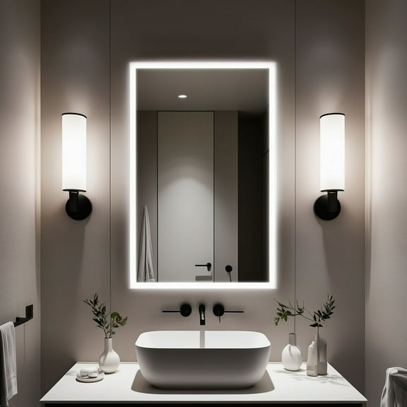 ClearLite Radiant Luxury Fog Free Vanity Mirror 24"X36" LED Bathroom Mirror with Frontlit LEDs. Fog Free Bathroom Mirror for Wall, 2 Color Modes, (3000K Warm and 5000K Cool)