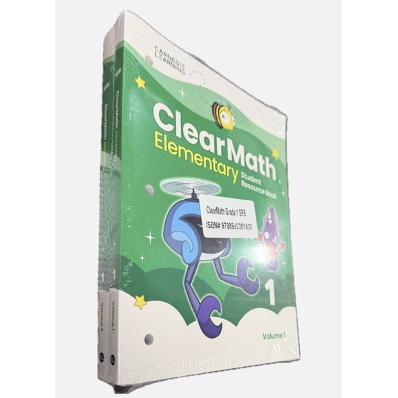 ClearMath Elementary, Student Resource Book Set, Grade 1 Volumes 1 & 2, c. 2024, 9798892351430