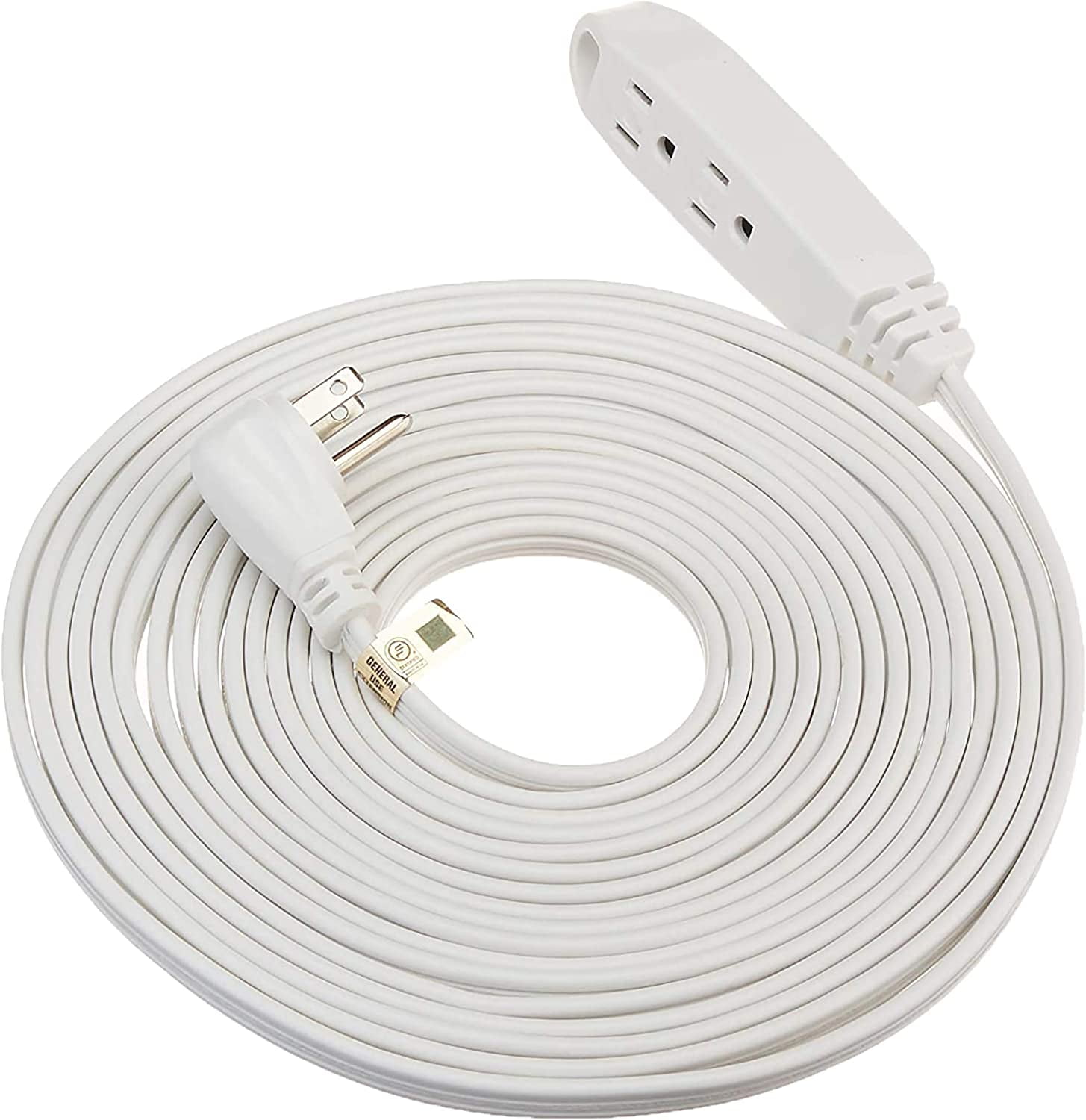 ClearMax 3 Prong Extension Cord with Multiple Outlets, Heavy Duty 3 Outlet  Extension Cord Power Outlet for Use in Home, Garage or Workshop, 16 AWG  Indoor Extension Cord White, 6 Feet 