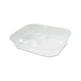 thumbnail image 1 of ClearPac Large Nacho Tray 2-Compartments, 3.3 oz, 6.2 x 6.2 x 1.6, Clear, 500/Carton, 1 of 6