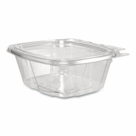ClearPac SafeSeal Tamper-Resistant/Evident Containers, Flat Lid, 16 oz, Clear, Plastic, 100/Bag, 2 B | Bundle of 2