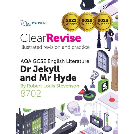 ClearRevise AQA GCSE English Literature 8702: Stevenson, Dr Jekyll and Mr Hyde: Dickens, A Christmas Carol, (Paperback)