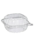 thumbnail image 1 of ClearSeal Hinged-Lid Plastic Containers, 5.8 x 6 x 3, Clear, Plastic, 125/Pack, 4 Packs/Carton, 1 of 8