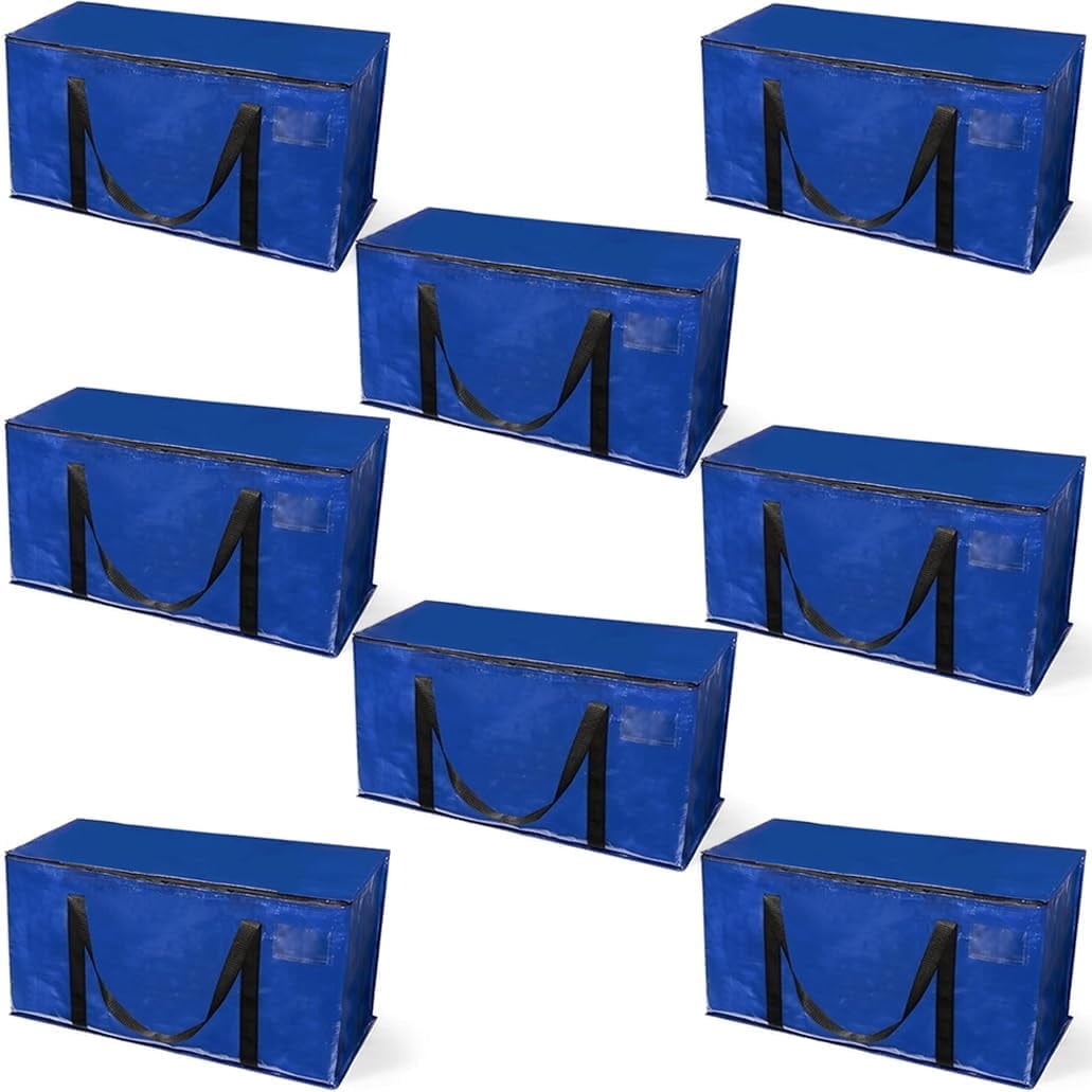 ClearSpace Heavy Duty Moving Bags or Storage Bag – Large Moving Boxes with Backpack Straps, Zippers & Handles – Perfect for Moving, College Dorm, Traveling, Camping, Christmas Decorations, 4 Pack
