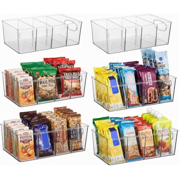 ClearSpace Pantry Organizers and Storage and Cabinet Organizer, 6 Pack