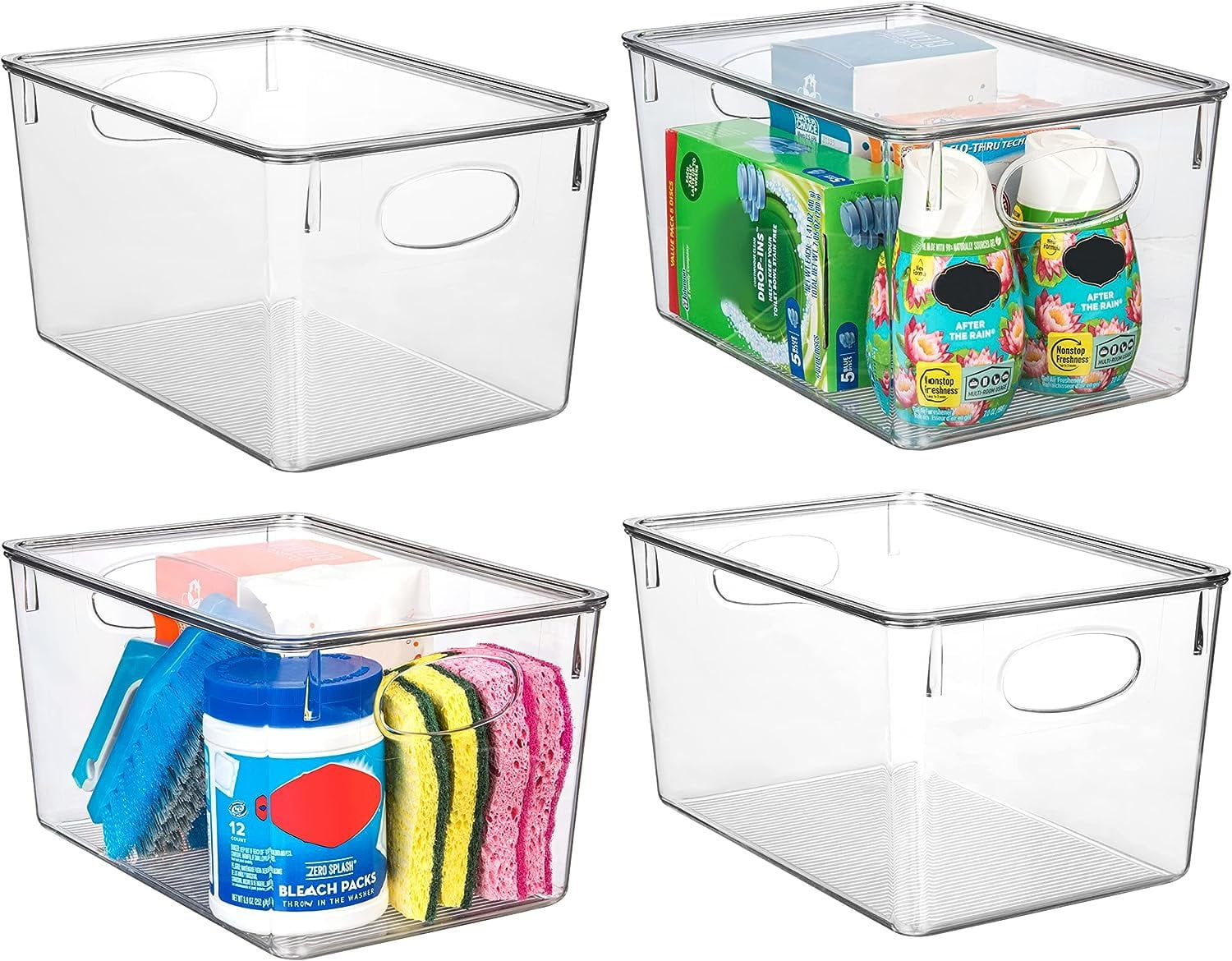 ClearSpace Plastic Storage Bins With lids Perfect Kitchen Organization