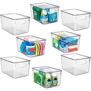 ClearSpace Plastic Storage Bins With lids – Perfect Kitchen Organization or Pantry Storage – Fridge Organizer, Pantry Organization and Storage Bins, Cabinet Organizers
