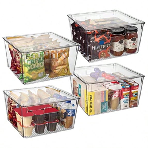 ClearSpace Plastic Storage Bins with Lids XL Perfect Kitchen ...