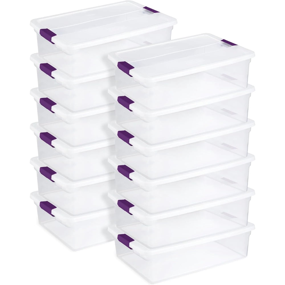 ClearView Latch Boxes for home office storage, durable polypropylene ...