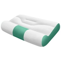 Clearacne! Cervical Neck Pillow - Contour Bed Pillow for Neck Pain Relief, Ergonomic Relieve Fatigue Side Sleeper Pillow for Sleeping (Green 11.8x19.7inch)