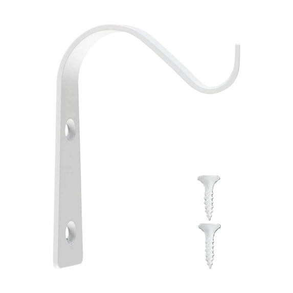 Clearance Under $0.59! 1PC Wall Plant Hanger Bracket, Steel Hanging Hook for Planters & Bird Feeders, Wrought Iron, for Garden & Patio, (One Size, White)