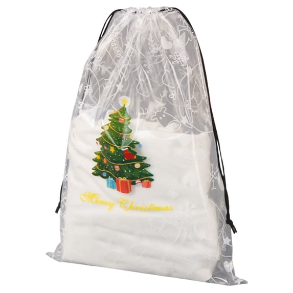 Clearance Under $0.79 Christmas Gift Drawstring Bags, Large Non-Woven Storage and Packaging Bags with Pull Cord, Reusable Christmas Tree Bags for Gifts, Toys, and Decor Storage