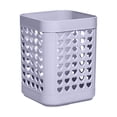thumbnail image 1 of Clearance Under $0.84! 1PC Heart Cutout Desk Organizer, Multi-Compartment Pencil Cup Holder with Decorative Design, Plastic, for Stationery, Purple, One Size, 1 of 5