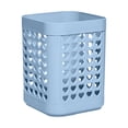 thumbnail image 1 of Clearance Under $0.84! 1PC Heart Cutout Desk Organizer, Multi-Compartment Pencil Cup Holder with Decorative Design, Plastic, for Stationery, Sky Blue, One Size, 1 of 5