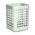 thumbnail image 1 of Clearance Under $0.84! 1PC Heart Cutout Desk Organizer, Multi-Compartment Pencil Cup Holder with Decorative Design, Plastic, for Stationery, White, One Size, 1 of 5