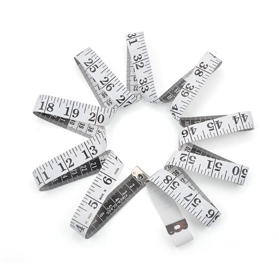Clearance Under $0.84! 1PC Retractable Sewing Tape Measure, 150cm/60in Flexible Ruler with Inch & CM, Fiberglass, for Tailoring & Body Measuring, (150cm, White)