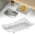 thumbnail image 1 of Clearance Under $0.89 Soap Dish with Drainage Holes, Non-Slip PET Soap Tray with Glacier Pattern, Long-Lasting Soap Holder for Bathroom, Kitchen, Gym, and Travel, 1 of 4