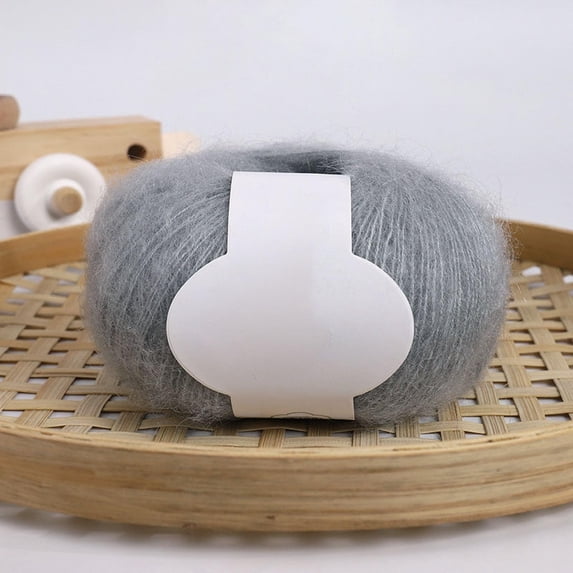 Clearance Under $0.89 Soft Mohair Wool Yarn for Knitting and Crocheting, 25g Angora Blend Yarn for DIY Shawls, Scarves, and Sweaters, Fluffy Lightweight Craft Yarn