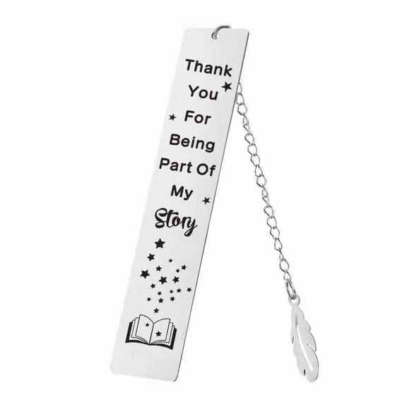 Clearance Under $0.94! 1PC Inspirational Stainless Steel Bookmark, Motivational Quote Page Marker with Charm, Metal, for Book Lovers & Gifting, (13cm, E)