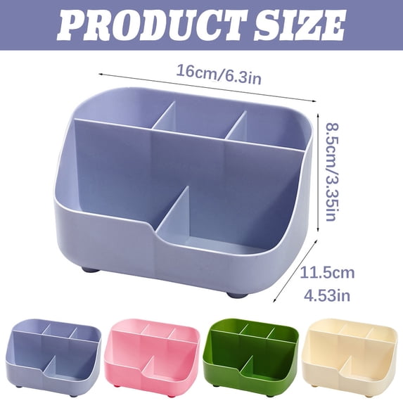 Clearance Under $0.99! 1PC Small Desk Organizer Tray, Multi-Compartment Storage Caddy for Stationery & Accessories, Plastic, for Home & Office, (16*12cm, Green)