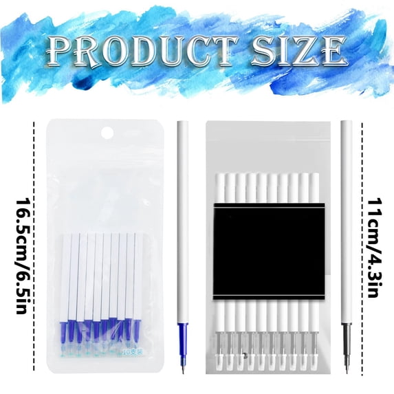 Clearance Under $1.19! 10PCS Erasable Gel Pen Refills, 0.5mm Push-Type Replaceable Ink Cartridges for Retractable Pens, PVC, for Daily Writing, (16.5cm, Blue)