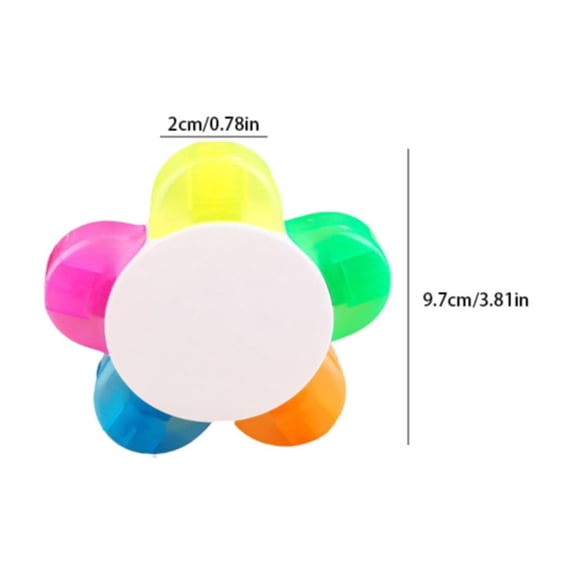 Clearance Under $1.19! 1PC 5-Color Highlighter Pen, Thick & Thin Line Marker Set with Candy Colors, Plastic, for Studying & Office, (One Size, Assorted)