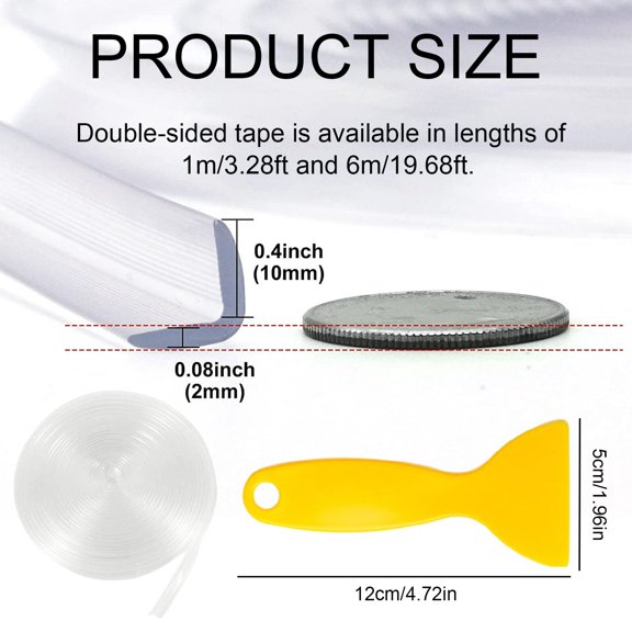 Clearance Under $1.29! 1PC Scraper Tool for Edge Protector Installation, Corner Guard Application Accessory, Plastic, for Furniture Safety, (12x5cm, C)