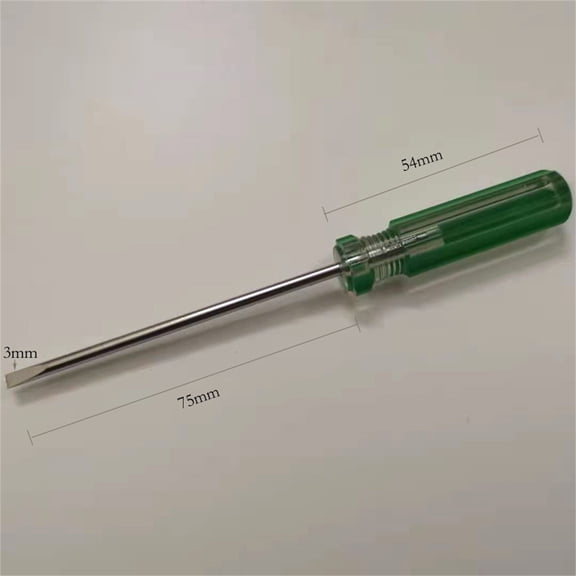 Clearance Under $1.29! 1PC Straight Flathead Screwdriver, 3mm Precision Terminal Screwdriver for Electronics & DIY, Stainless Steel, for Repair & Workshop, (75x3mm, Green)