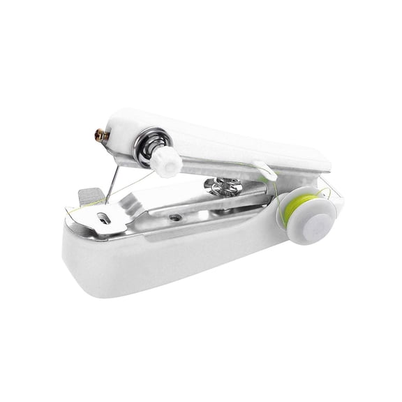 Clearance Under $1.39! 1PC Handheld Sewing Machine, Portable Cordless Mini Stitcher for Quick Fabric Repairs, Plastic/Metal, for Home & Travel, (11x7cm, White)