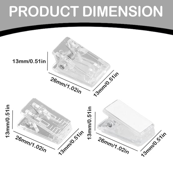 Clearance Under $1.49! 10PCS Adhesive Wall Clips, Double-Sided Spring Clips for Posters & Tapestries, Plastic, for Home & Party Decor, (1x0.51x0.51in, Clear)