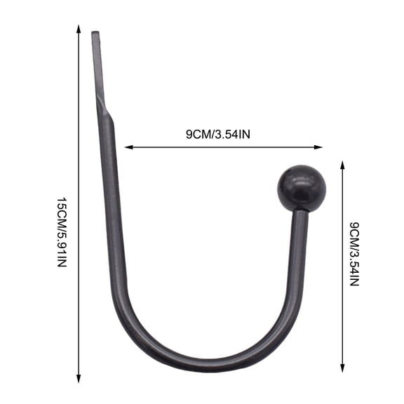 Clearance Under $1.49! 1PC U-Shaped Crystal Wall Hook, Stainless Steel Curtain Hook for Towels & Decor, Stainless Steel, for Living Room & Kitchen, (One Size, Black)