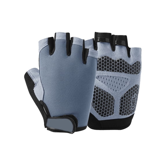 Clearance Under $1.54! 1PAIR Mountain Bike Gloves, Half Finger Cycling Gloves with Gel Padding for Men & Women, Polyester, for Outdoor Activities, (M, Grey)