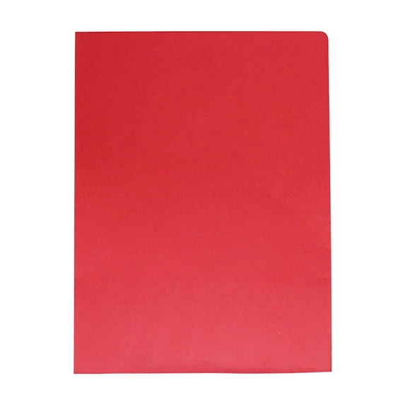 Clearance Under $1.74! 1 Pack L-Shaped Paper File Folder A4 Document Holder with Card Slot Office Stationery for Home and Workplace Organization (Red)