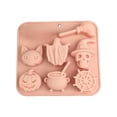 thumbnail image 1 of Clearance Under $1.76! 1 Pack Halloween Candy Silicone Mold Pumpkin Bat Witch Hat Gummy Fondant Baking Pan Plastic for DIY Sugar Halloween Cupcake (One Size B), 1 of 5
