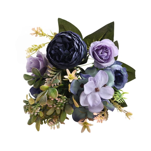 Clearance Under $1 Artificial Flowers Bouquet,Artificial Flowers Small Artificial Peony Silk Flowers Peonies Bouquet Faux Rose Flower Arrangement,Fake Roses & Peonies Artificial Flower Bouquet
