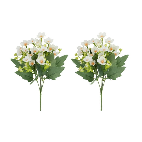 Clearance Under $1 Boovnll Artificial Flowers, 2Pcs Fake Flower Bouquet UV Resistant Silk Flowers, Lifelike Bouquet, Fake Flowers for Wedding, Party, DIY Tables Centerpiece Decor, Fake Flowers