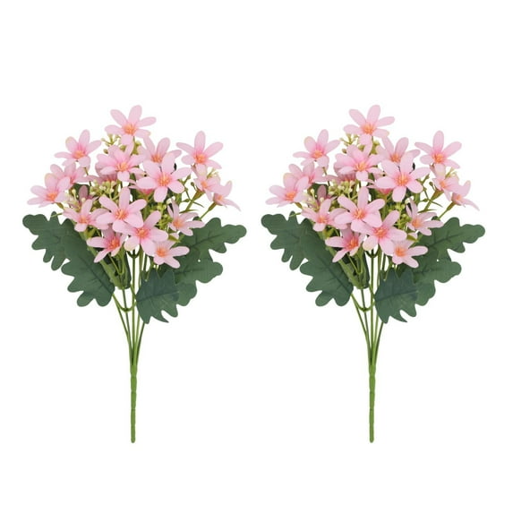 Clearance Under $1 Boovnll Artificial Flowers, 2Pcs Fake Flower Bouquet UV Resistant Silk Flowers, Lifelike Bouquet, Fake Flowers for Wedding, Party, DIY Tables Centerpiece Decor, Fake Flowers