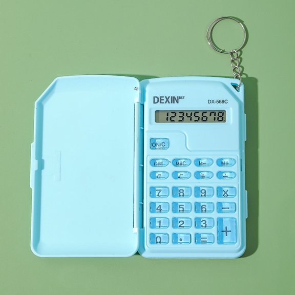 Clearance Under $1 Boovnll Calculator Mini Basic Standard 10-Digit LCD Display Flip Cover Calculators Desktop Large Display Sensitive Button Office Home School Supplies