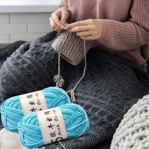 Clearance Under $1 Boovnll Cotton Yarn 5 Strands Multicolor Soft Crochet Yarn 1.8 oz/50g Machine Wash for Knitting Crocheting Crafts Home Decorations DIY Kids Toys Knit Clothes Yarn