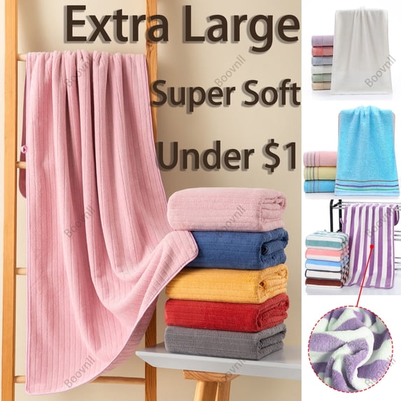 Clearance Under $1 Boovnll Hand Towels, 10x20" Super Soft & Absorbent Solid Color Quick Dry Microfiber Cotton Towels, Thicken Hand Towels for Bathroom, Kitchen, Hotel, Pool, Daily Use, Towels