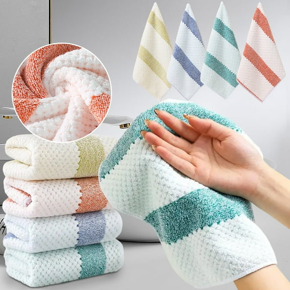 Clearance Under $1 Boovnll Hand Towels for Bathroom, 12x12" Super Soft & Absorbent Quick Dry Solid Color Cotton Towels, Thicken Microfiber Hand Towels for Hotel, Pool, Spa, Beach, Daily Use, Towels
