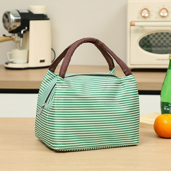 Clearance Under $1 Boovnll Lunch Box, Reusable Portable Stripe Heat Insulation & Leakproof Lunch Box for Women Men, Cooler Bag for Home, Office, Work Lunch Bag, Picnics, Lunch Box for Men Women