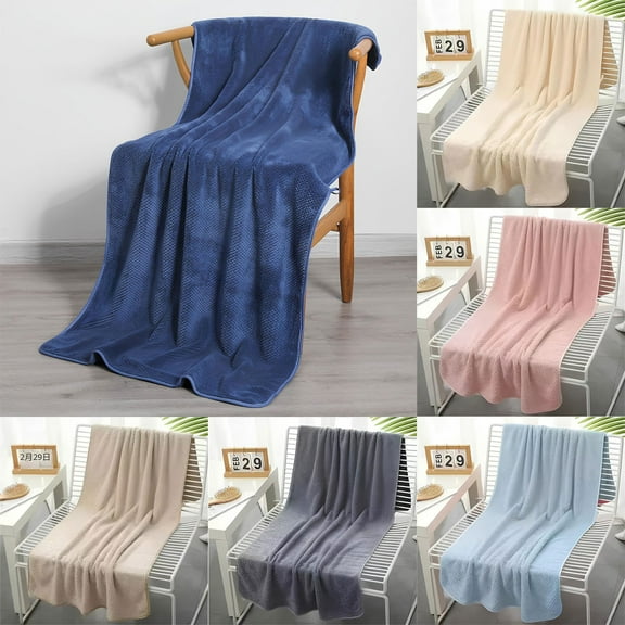 Clearance Under $1 Boovnll Towels, 14x29" Deluxe Super Soft & Highly Absorbent Solid Color Towels for Bathroom Quick Dry Microfiber for Bathroom, Hotel, Pool, Gym, Spa, Daily Use, Bath Towels