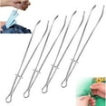 thumbnail image 1 of Clearance Under $1 DIY Rope Threader Clip Drawstring Threader Tool Set Stainless Sewing Loop Turner Hooks with Easy Rope Threader Clips for Jackets Coats Pants Hoodies Shorts Sweaters A, 1 of 6