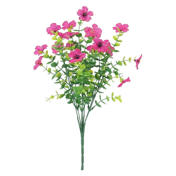 Clearance Under $1 FNGZ Artificial Flowers Bouquet,Arisefrom Artificial Outdoor Flowers (1Pack 7 Bunchs) No Odor 2025 Upgraded Artificial Flowers for Spring/Summer/Antumn Decor (Mixed),Plastic Flower