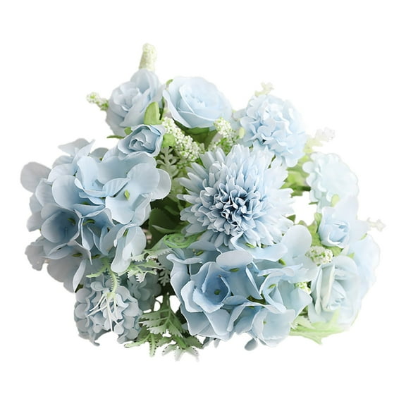 Clearance Under $1 FNGZ Artificial Flowers Bouquet,Artificial Flowers Bouquet Peony Silk Hydrangea Wildflowers Arrangements with Stems for Wedding Home Centerpieces Decor,Plastic Flower
