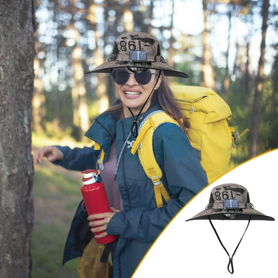 Clearance Under $1 PEONAVET Fishing Hat Solar Fan Outdoor Fishing Hat-Solar and USB Charging Multi Functional Fan Detachable Summer Outdoor Large Fishing Hat Male Hiking and Mountaineering Sun Hat