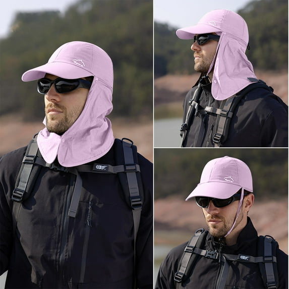 Under $1 PEONAVET Sun Hat 3 Ways To Wear Sunscreen Hat Men's and Women's Hiking and Fishing-drying Fisherman's Hat Outdoor Baseball with Shawl